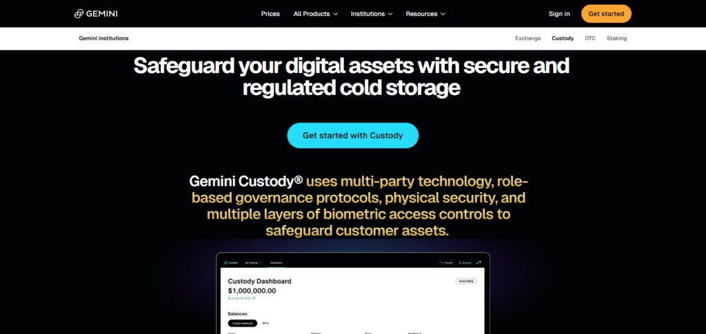 Gemini Custody
