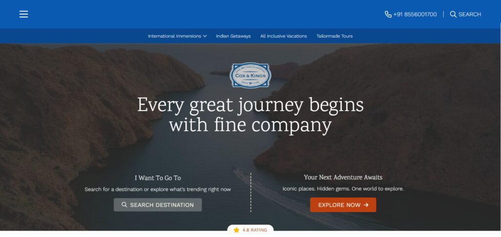 10 Best Travel Agencies With 24/7 Customer Support 7 Cox & Kings