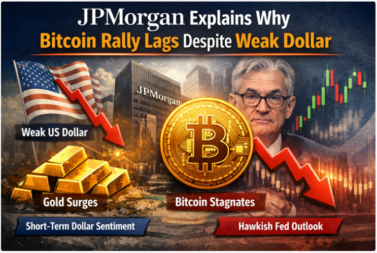 JPMorgan Explains Why Bitcoin Rally Lags Despite Weak Dollar 2 JPMorgan Explains Why Bitcoin Rally Lags Despite Weak Dollar