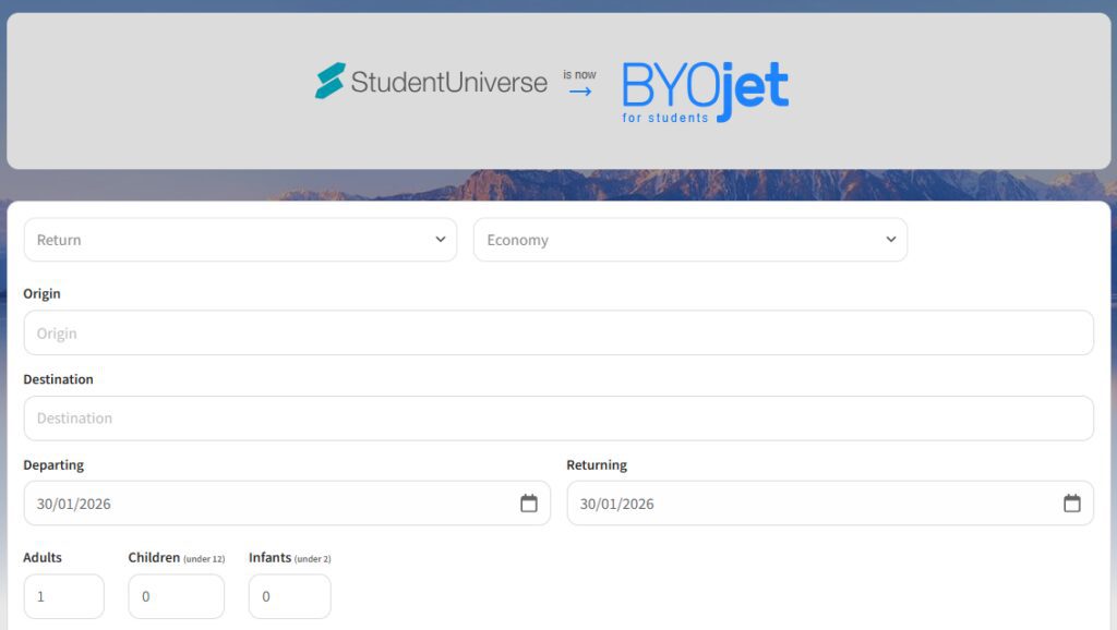 StudentUniverse (BYOjet for Students)