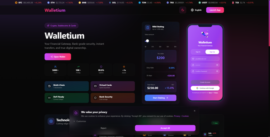 10 Best Decentralised Crypto Wallets in 2026 3 Walletium – Best Decentralised Crypto Wallets in 2026