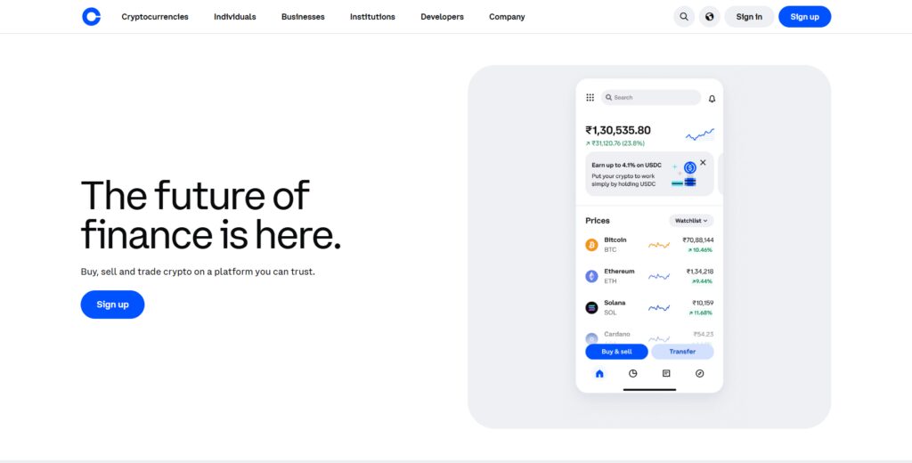 Best Bitpanda Exchange Alternative — Coinbase