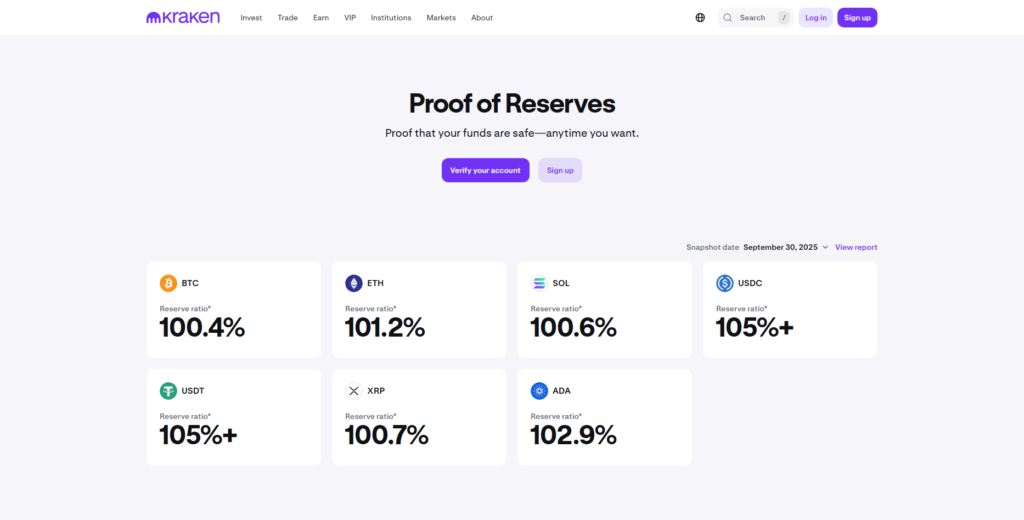 Proof-of-Reserve System of Kraken