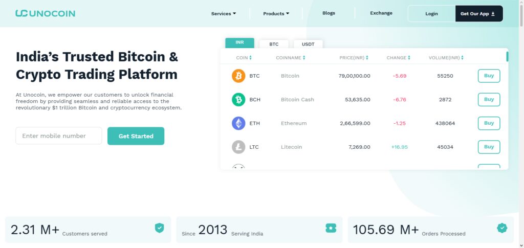 10 Best Crypto Exchanges in India Supporting INR Deposits 4 Unocoin