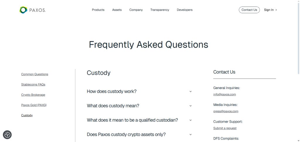 Paxos Custody