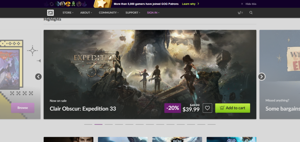  GOG (Good Old Games)