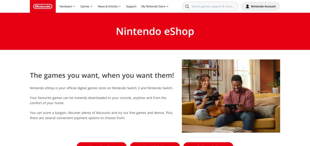 The Nintendo eShop