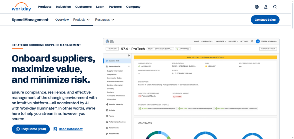 Workday Supplier Management