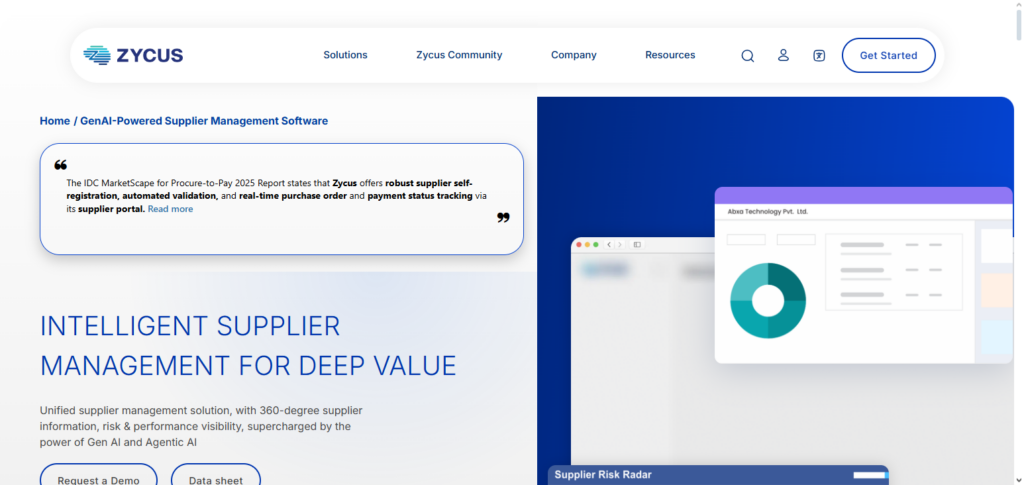 Zycus Supplier Management