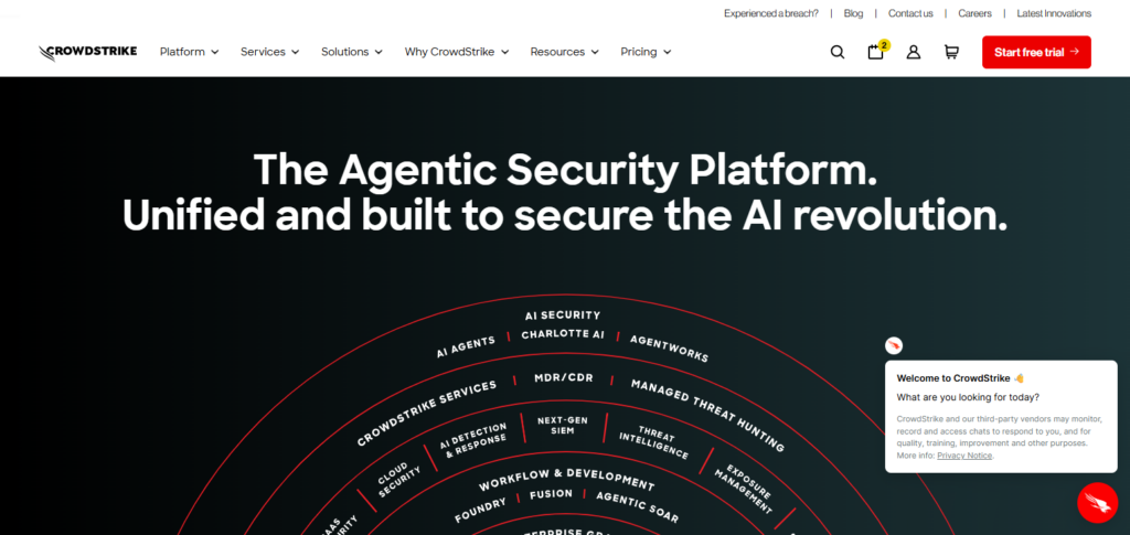 10 Best Cybersecurity Software for Businesses 2 CrowdStrike Falcon