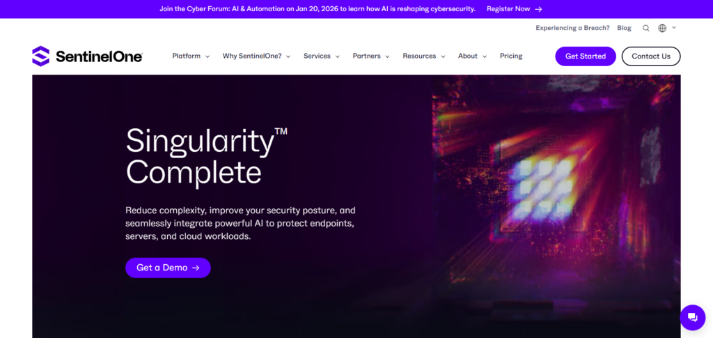 10 Best Cybersecurity Software for Businesses 3 SentinelOne Singularity