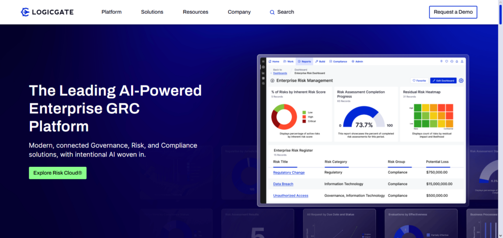 10 Best Software for IT Governance, Risk & Compliance (IT-GRC) in 2026 5 LogicGate Risk Cloud