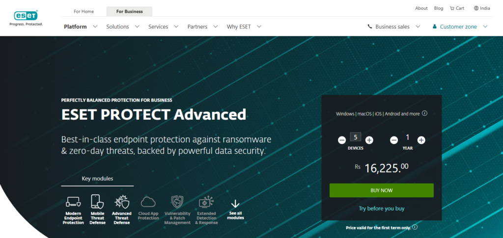 10 Best Cybersecurity Software for Businesses 8 ESET PROTECT Advanced