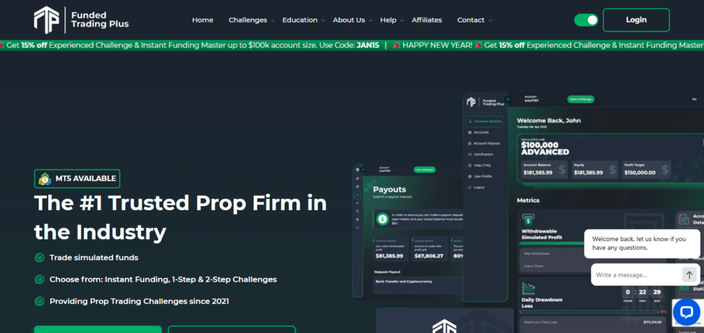 10 Best Prop Firms for Mexican Traders Using Local Banks 5 Funded Trading Plus (FT+)