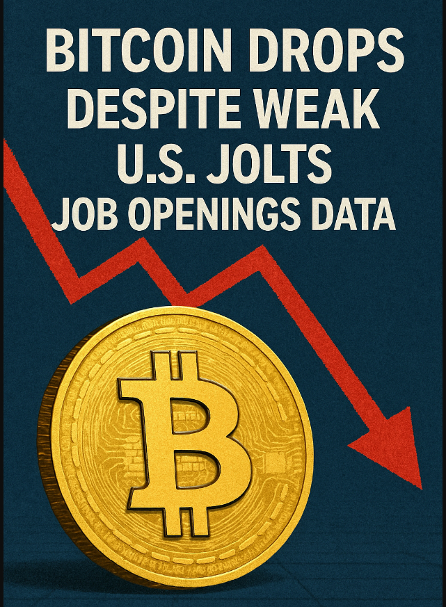 Bitcoin Drops Despite Weak U.S. JOLTS Job Openings Data