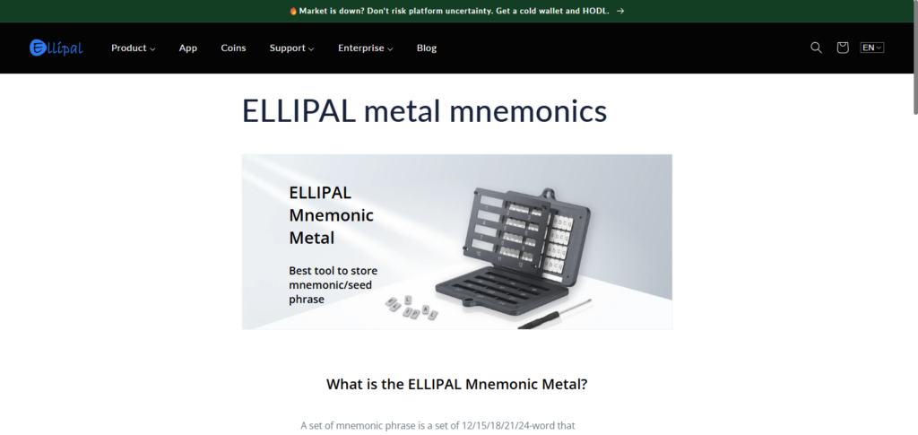 Ellipal Mnemonic Metal