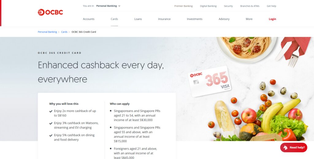 Best Virtual Credit Cards Singapore – OCBC 365 Virtual Card