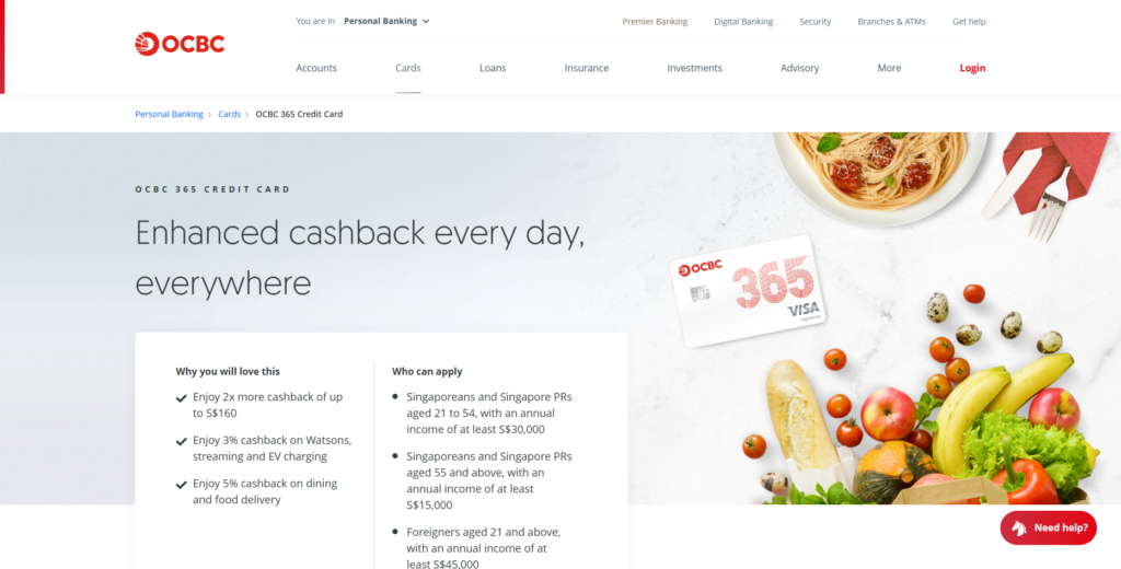 Best Virtual Credit Cards Singapore – OCBC 365 Virtual Card