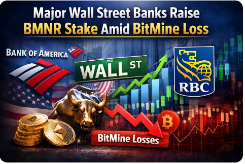 Major Wall Street Banks Raise BMNR Stake Amid BitMine Loss 3 Despite losses at BitMine, Major Banks are Growing their Holdings of BMNR Stock