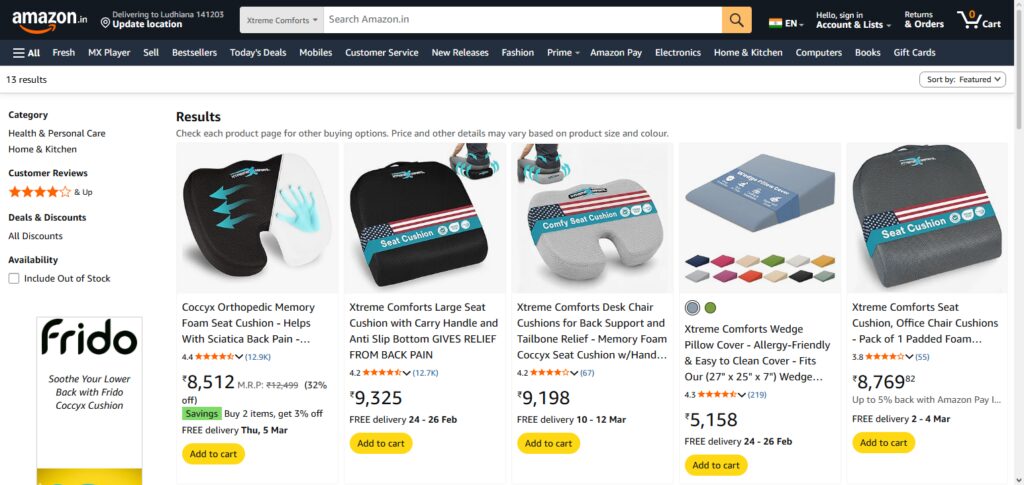 Xtreme Comforts Lumbar Cushion