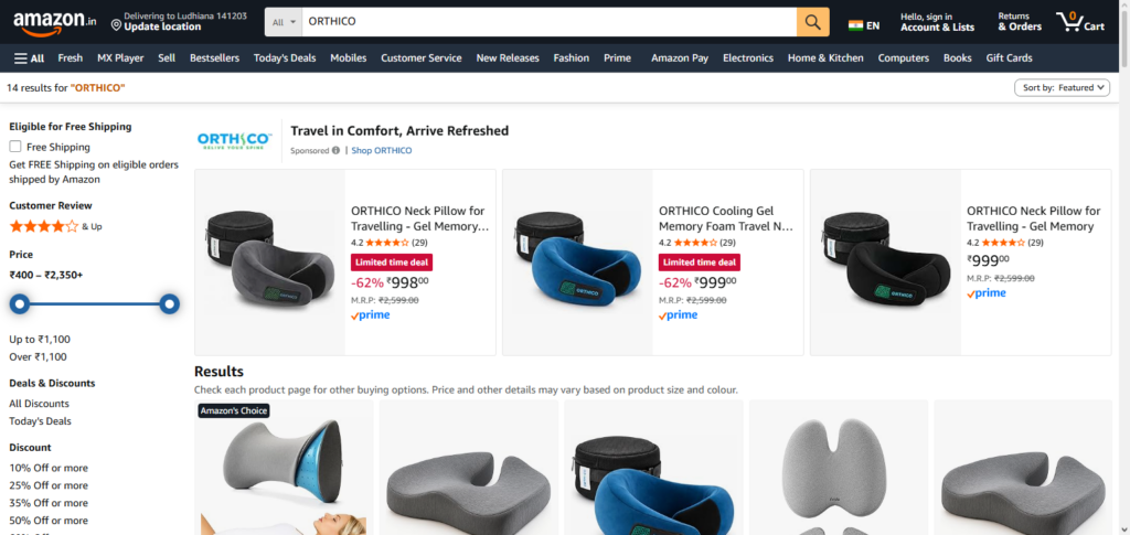 10 Best Lumbar Support Pillows From Amazon for Comfort 3 ORTHICO Cooling Gel Pillow