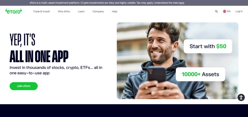 eToro – Best Overall Social & Copy Trading Alternative