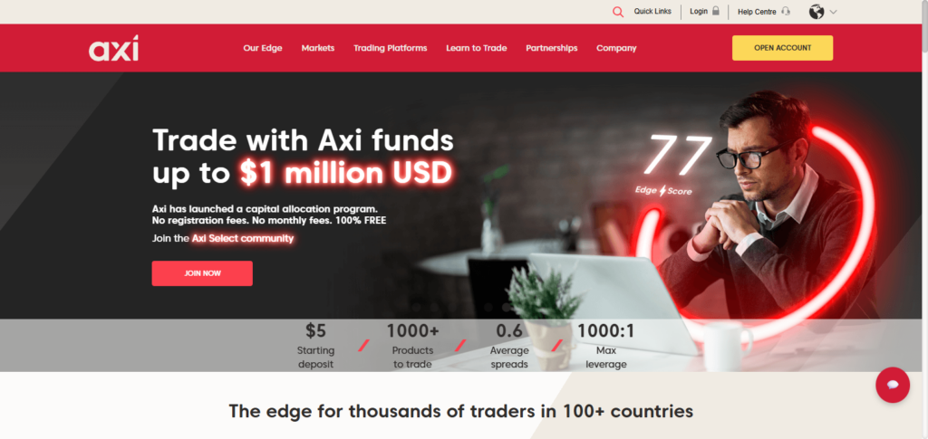 Axi – Low Entry Restrictions & Flexible Copy Trading