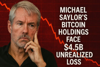 Michael Saylor’s Bitcoin Holdings Face $4.5B Unrealized Loss