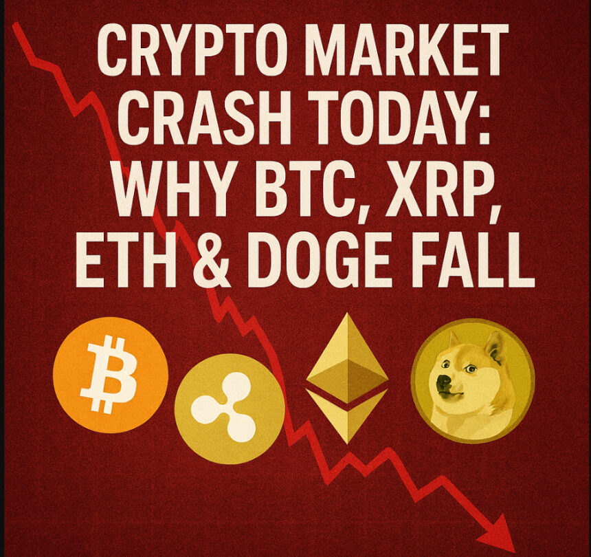 Crypto Market Crash Today: Why BTC, XRP, ETH & DOGE Fall