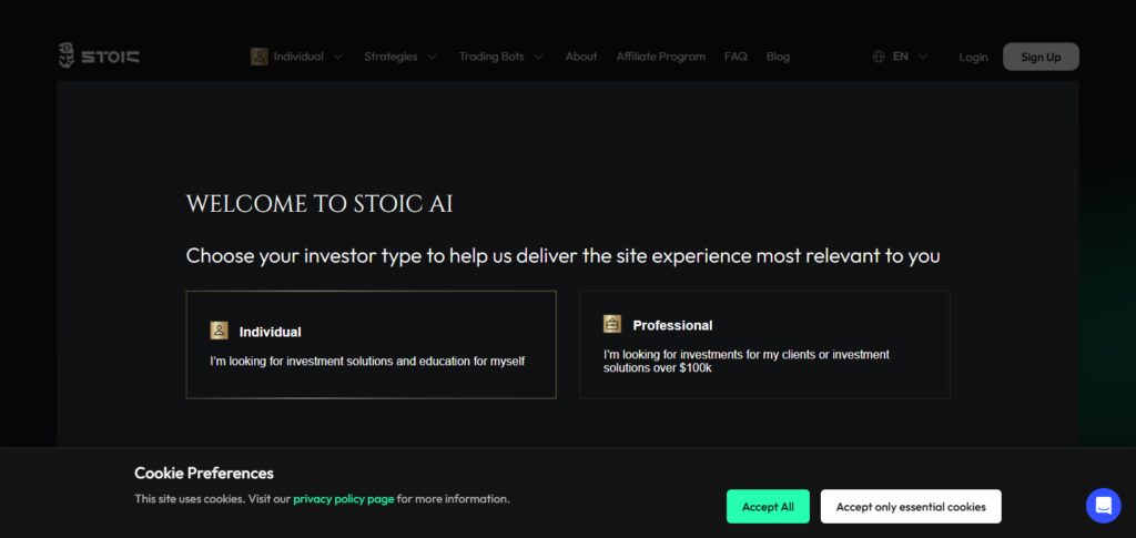 10 AI Crypto Trading Bots That Adapt to Market Conditions (2026) 10 9. Stoic.ai