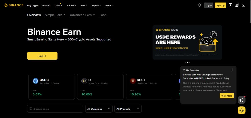 Binance Earn 