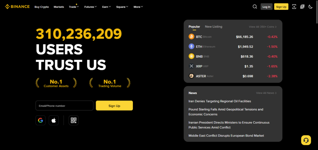 Step 1: Create or Sign Into Your Binance Account