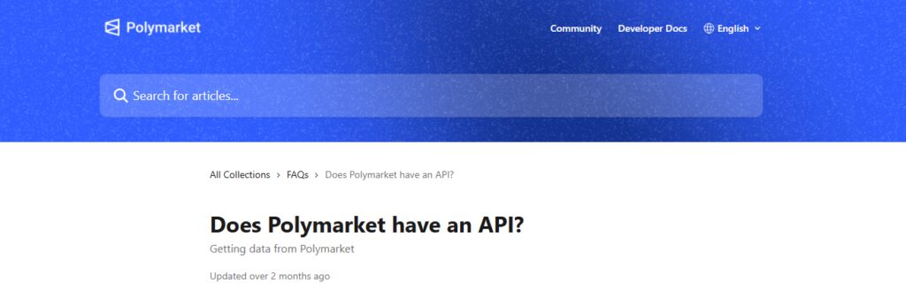 Polymarket API