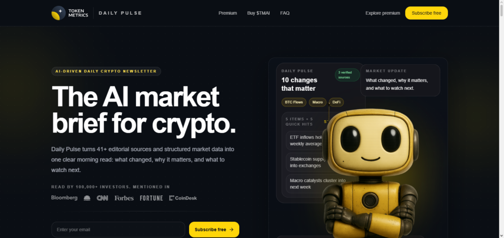 10 AI Tools That Analyze Crypto Data Better Than Humans 5 Token Metrics