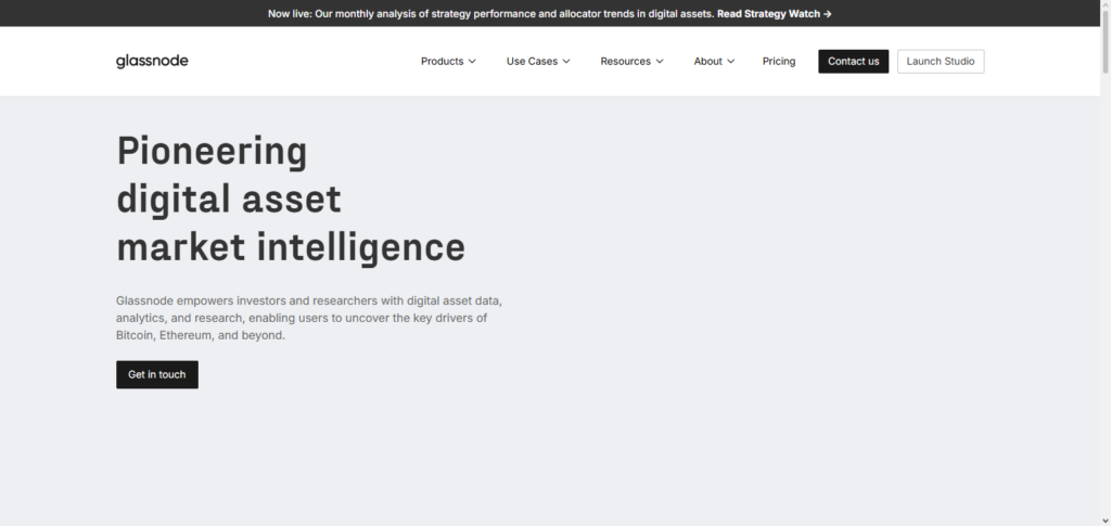 10 AI Tools That Analyze Crypto Data Better Than Humans 8 Glassnode