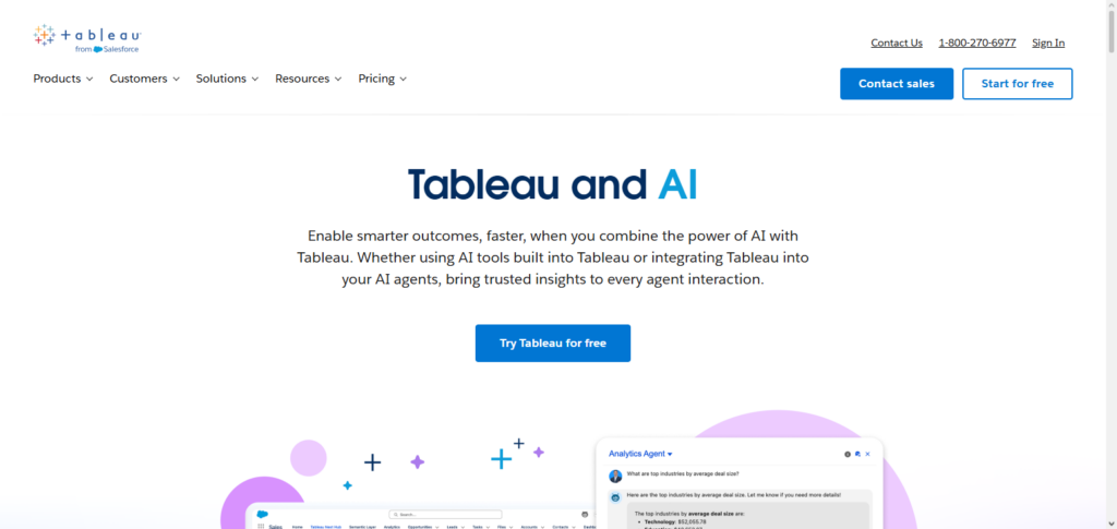 Tableau + Einstein AI (Salesforce)