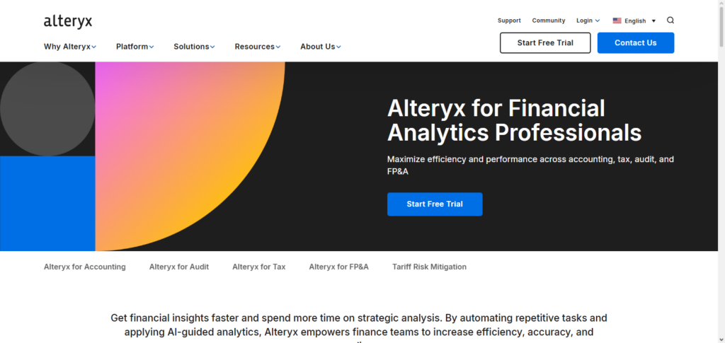 Alteryx AutoML Finance Suite