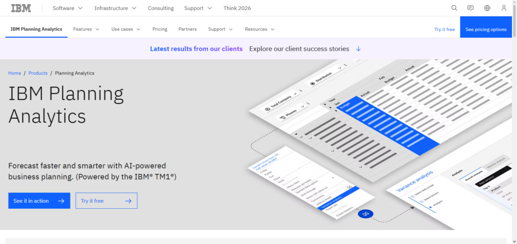  IBM Planning Analytics (TM1 + Watson AI)