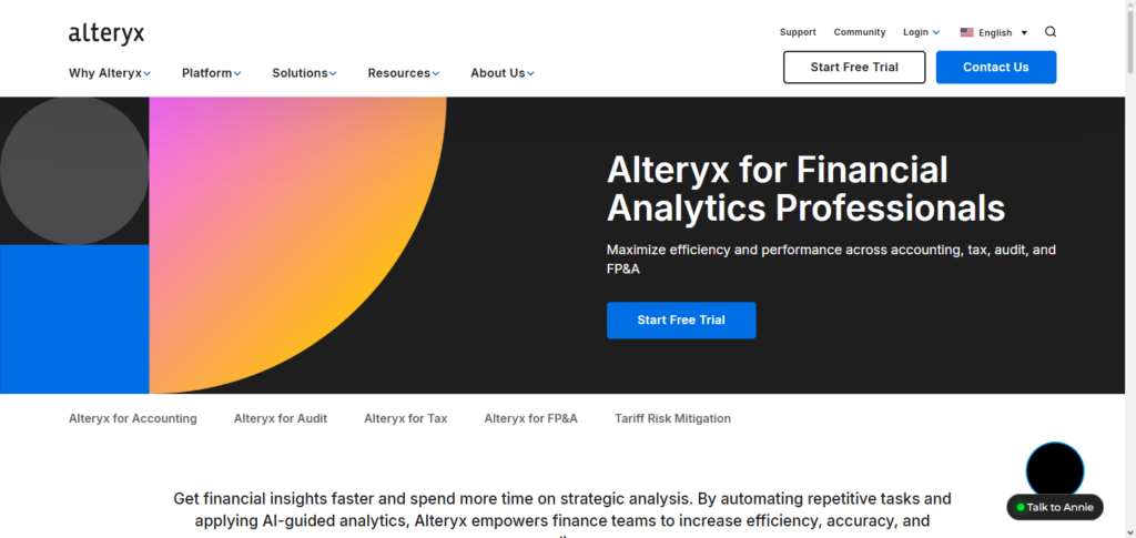  Alteryx AutoML Finance Suite