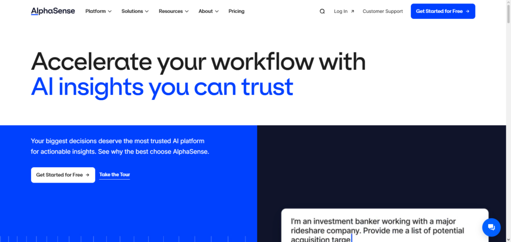 10 Best AI Platforms for Financial Risk Prediction 2 AlphaSense.