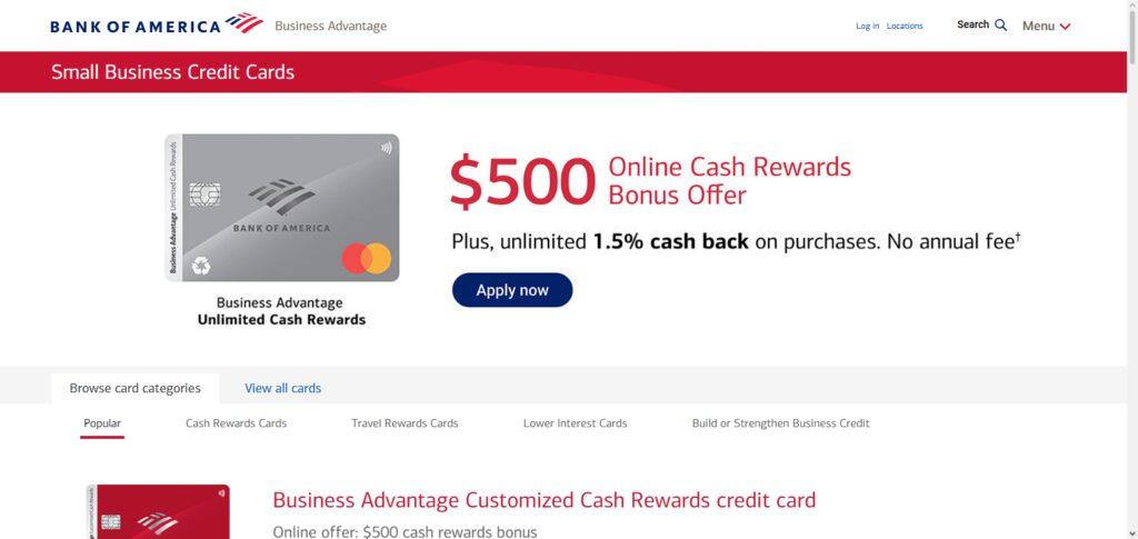 Bank of America Business Advantage Card