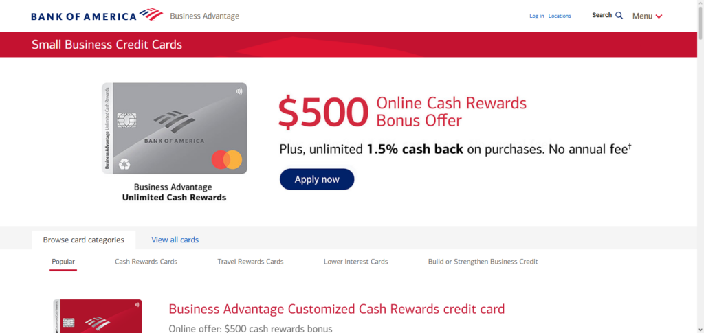 Bank of America Business Advantage Card