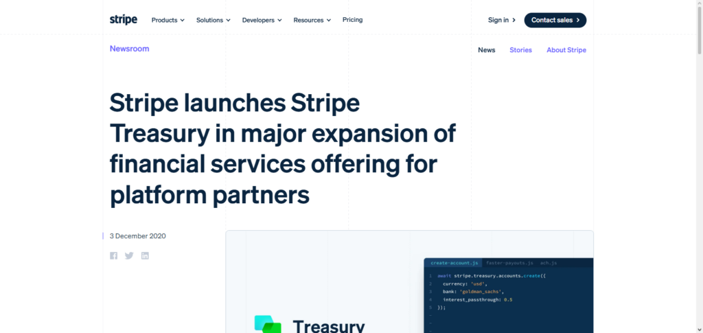 Stripe Treasury