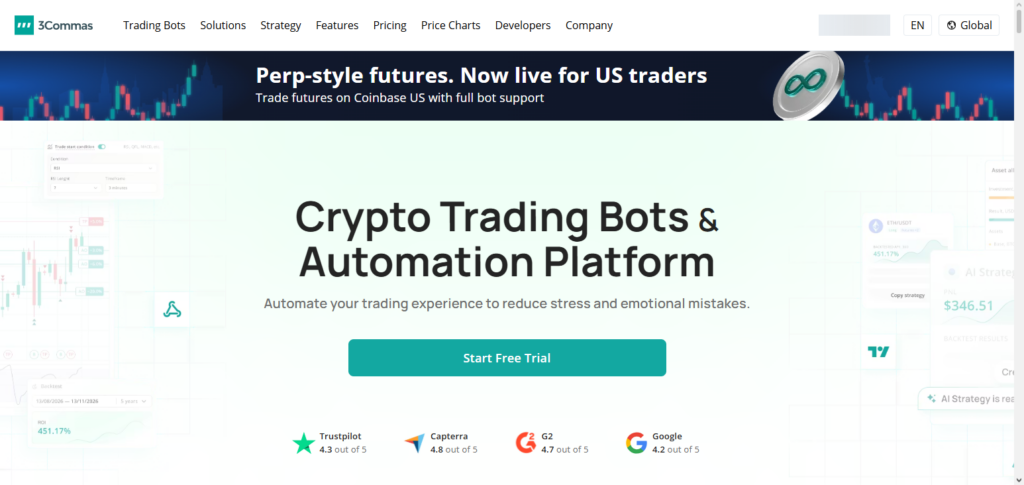 10 Best AI Crypto Portfolio Managers for Smart Investors 7 3Commas AI