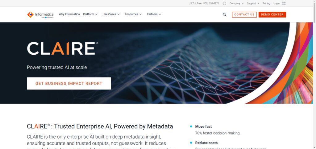 10 Best AI Data Governance Platforms for Secure Data 3 Informatica CLAIRE AI