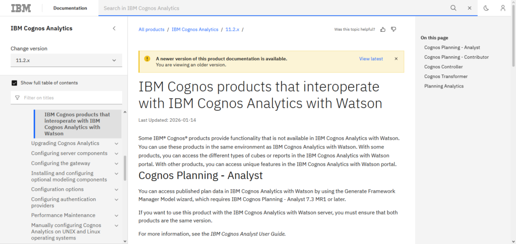 IBM Cognos Analytics + Watson