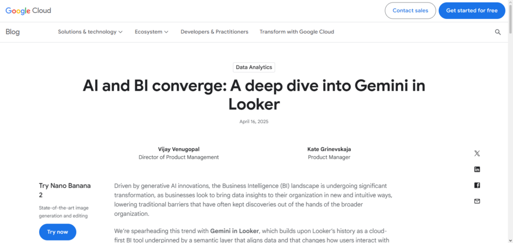Google Looker + Gemini AI