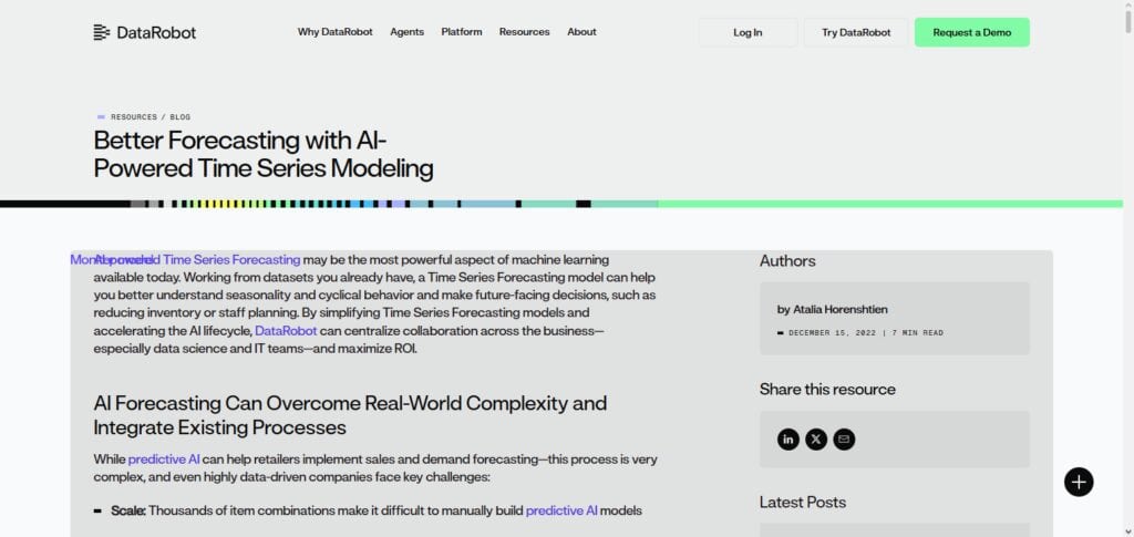 DataRobot AI Forecasting