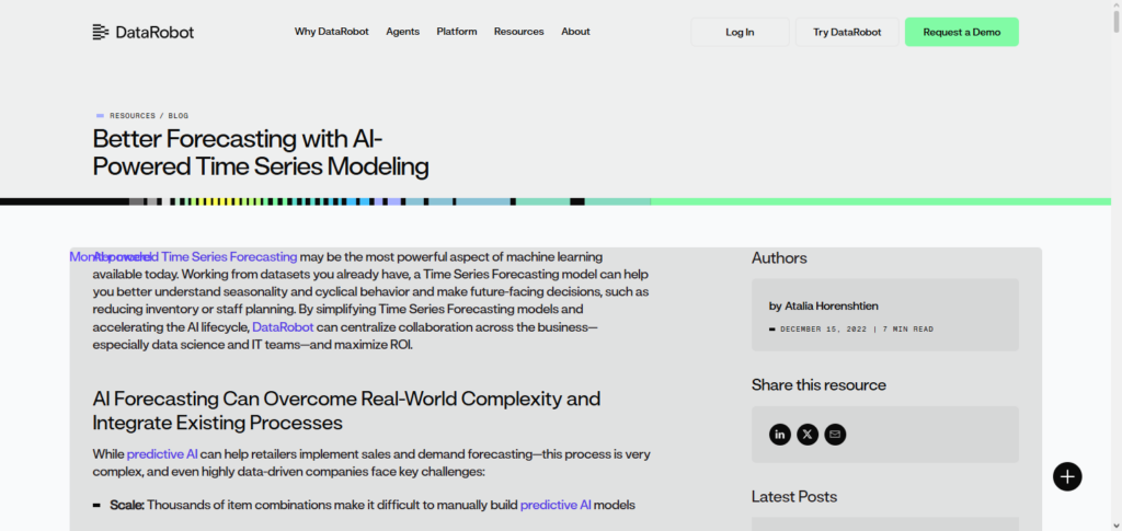 DataRobot AI Forecasting