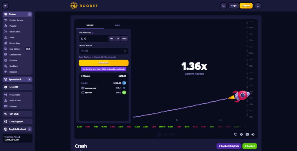 Roobet Crash Win 